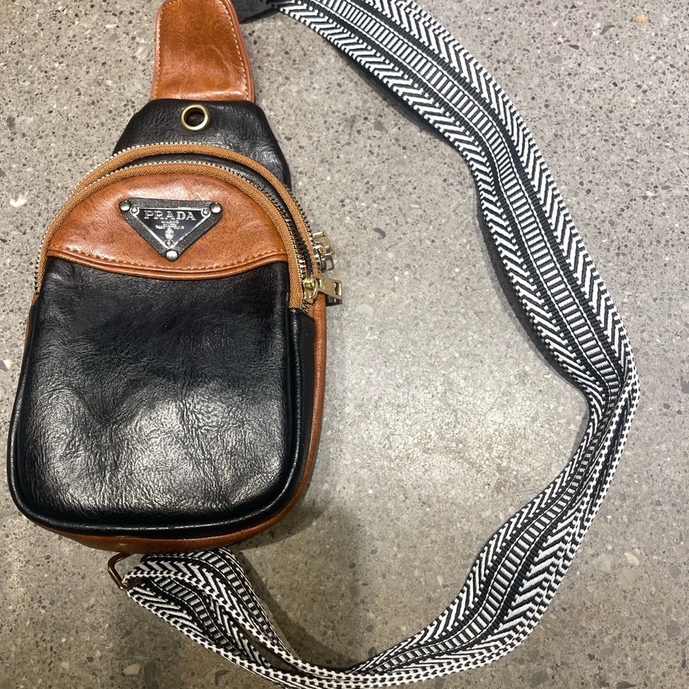 Prada Upcycled Leather Crossbody Bag NWOT Giftable Men and Women - Picture 4 of 7